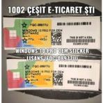 Windows 10 Pro Etiket Stiker Fqc-08929 Lisans Key 32&64 Bit Uyumlu Orijinal Ürün