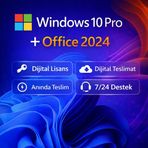 Windows 10 Pro + Office 2024 Dijital Lisans – Anında Teslim & Aktivasyon Destekli