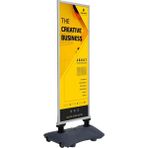 WindPro Slim Gri Tek Kat Kaldırım Reklam Panosu Ayaklı Poster Pano 152x60 cm