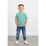 Windy Island Erkek Çocuk Bisiklet Yaka %100 Pamuk Basic Kısa Kollu T-Shirt - Turkuaz - Açık Yeşil - 9 - 10 Yaş