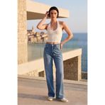Windy Island Kadın Halter Yaka %95 Pamuk Çift Kat Crop Top Body