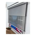 winella Çiftli Sistem Gri Çizgili Tül Ve Stor Perde