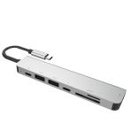 Winex 7İn1 Usb Type-C Hub Port Adaptör 4K Hdmı+Usba+Sd/Tf Kart 100W Pd Girişli Yg2121