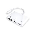 Winex Mobile 3 in 1 Lightning 3.5 mm Aux+Usb A Otg Lightning Şarj Adaptör Dönüştürücü