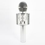 Winex Mobile Usb A Tf Sd Kart 3.5 mm Gümüş Aux Girişli Bluetooth Karaoke Mikrofonu