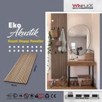 Winflex Eko Keçeli Akustik Ahşap Paneli Safir Meş 50x240cm .