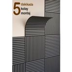 WİNFLEX Mini Eko Akustik Ahşap Panel Antrasit Gri - 60x60cm