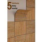 WİNFLEX Mini Eko Akustik Ahşap Panel Safir Meşe - 60x60cm
