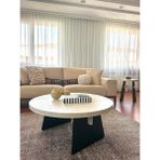 Wing Modern Orta Sehpa Metal Ayak Minimalist Tasarım - SİYAH AYAK