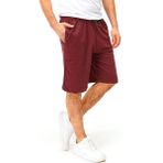 Winget Star Erkek Bordo Iki Iplik %85 Pamuk %15 Polyester Rahat Kalıp Günlük Bermuda Şort