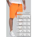 wingetstar Erkek Turuncu Rahat Kalıp Günlük Bermuda Şort