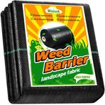 Winisok Yabani Ot Bariyeri Peyzaj Kumaş Ağır Hizmet, 4FT x 100FT Kalın Bahçe Kumaş Ot Paspasları, Dayanıklı Yabani Ot Kontrolü Malç Nefes Alabilir Ot Bezi Ot Engelleyici Bahçe Yatak Örtüsü (4ft x 50ft