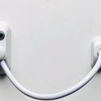 Winlock Beyaz Çelik Halatlı Kablolu Pvc Pencere Emniyet Çocuk Güvenlik Kilidi 1 ADET (BEYAZ)