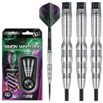 WINMAU Champions - Simon Whitlock 2: 24 g Profesyonel Wolfram Steeltip Dart Oku Seti, Kanatlı ve Saplı