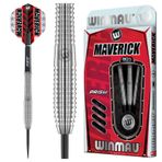 WINMAU Maverick 24 Gram Profesyonel çelik uç tungsten dart seti ile birlikte dart uçuşları ve miller (Şaftı)