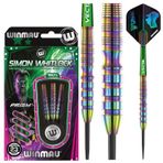 WINMAU Simon Whitlock Urban World Cup Edition 23 Gram Profesyonel çelik uç tungsten dart seti ile birlikte dart uçuşları ve miller (Şaftı)