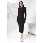 winmoda DÜZ SİYAH KALEM ELBİSE / LONG DRESS