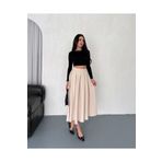 winmoda PİLELİ UZUN ETEK TAM BOY 95-96 CM/ GÜNLÜK UZUN ETEK PİLELİ A KESİM