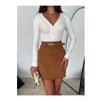 winmoda SÜET ETEK KEMERLİ / BELT SUEDE SKIRT MODEL