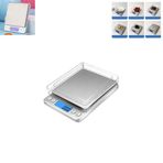 Winnboss 2 Tepsili (Kapaklı) Küçük Dijital Hassas Tartı Sayma Modlu Laboratuvar Kuyumcu vb. Terazisi Lcd Elektronik Mutfak Tartısı (MAX: 3 Kg)