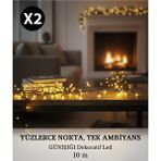 Winnboss 2 x 10 Metre Dekoratif Peri LED Şerit Günışığı Beyaz Rgb (3 Renk) Yeni Nesil Süsleme Lambası - 3000K - Günışığ
