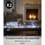 Winnboss 2 x 10 Metre Dekoratif Peri LED Şerit Günışığı Beyaz Rgb (3 Renk) Yeni Nesil Süsleme Lambası - 6400K Beyaz