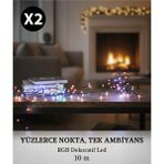 Winnboss 2 x 10 Metre Dekoratif Peri LED Şerit Günışığı Beyaz Rgb (3 Renk) Yeni Nesil Süsleme Lambası