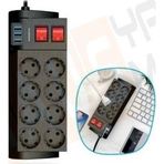 Winnboss 3411 8'li 2 mt Akım Korumalı Priz