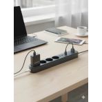 Winnboss 3'Lü Priz 3'Lü Usb Girişli Çoklu Uzatma Kablosu Şarj İstasyonu Akım Korumalı Anahtarlı