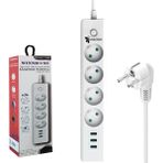 Winnboss Akım Korumalı Priz Dörtlü Anahtarlı 2 mt 3 x Usb Wınnboss WN-3405