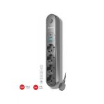 Wınnboss Termal Akım Korumalı Usb Ve Type C 2.1A Şarj Çıkışlı 10A 2500W 4'Lü Uzatma Grup Priz Siyah 3402 Siyah