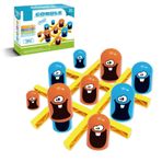 Winnsell Big Eat Küçük Tic Tac Toe Oyun Seti, Masa Oyunu Kapalı, Sürpriz Tic Tac Toe, Mavi Turuncu Gobblet Gobblers Masa Oyunu, Oynamak için Aile Oyunları ve Klasik Oyun Ev Dekorasyonu