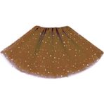 WINROLA Küçük Kızlar Yıldızlar Payetler Tutu Etek Prenses Bale Dans Elbisesi 0-6 Y Sparkle Elastik 3 Katmanlı Tül Tutu Etek, Z-j, M