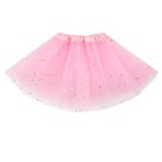 WINROLA Küçük Kızlar Yıldızlar Payetler Tutu Etek Prenses Bale Dans Elbisesi 0-6 Y Sparkle Elastik 3 Katmanlı Tül Tutu Etek, Z-L, M