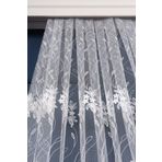 WİNSEV Çiçek Desenli Brode Nakış Işlemeli Tül Perde (1/2.5 NORMAL PİLE) Ekru EKRU 350 x 250