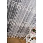 Winsev Tekstil Ayna Brode Nakış Işlemeli Tül Perde (1/3 Sık Pile) - 150 x 260 cm - Ekru