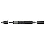 Winsor & Newton 0203377 ProMarker profesyonel mizanpaj kalemi - 2 uç, ince ve geniş, çizimler, tasarım ve mizanpaj için - buz grisi 6
