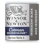Winsor & Newton 0301473 Cotman metalik sulu boya, stüdyo sulu boya, canlı yüksek kaliteli renkler, çok iyi işleme özellikleri, 1/2 kap - parlak siyah