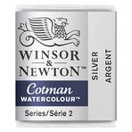 Winsor & Newton 0301617 Cotman metalik sulu boya, stüdyo sulu boya, canlı yüksek kaliteli renkler, çok iyi işleme özellikleri, 1/2 kap - gümüş