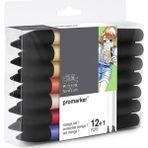 Winsor & Newton 12+1 Adet Promarker Manga Set 1 Renkli Keçeli Kalemler ile Yaratıcı Çizim