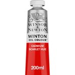 Winsor & Newton 1437107 Winton, ince kaliteli yağlı boya – 200 ml tüp, eşit kıvamlı, ışığa dayanıklı, yüksek kapatma gücü, renk pigmentleri açısından zengin – Kadmiyum kızıl renk tonu
