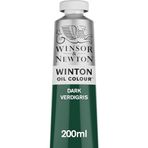 Winsor & Newton 1437405 Winton, ince kaliteli yağlı boya – 200 ml tüp, eşit kıvamlı, ışığa dayanıklı, yüksek kapatma gücü, renk pigmentleri açısından zengin – yeşil sunta koyu