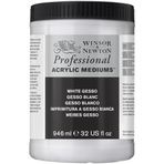 Winsor & Newton 3054920 Beyaz Gesso, Akrilik Boyalar İçin Astar Boyası, Yağlı Boyalar, Alkid Boyaları - 946 Ml Saksı