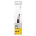 Winsor & Newton 5790608 Galeria akrilik fırça seti, sentetik elyaftan yapılmıştır, kalın boya işleri için ideal kontrol - 3 fırça set halinde