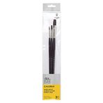 Winsor & Newton 5790609 Galeria akrilik fırça seti, sentetik elyaftan yapılmıştır, kalın boya işleri için ideal kontrol - 3 fırça set halinde