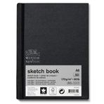 Winsor & Newton 6673005 eskiz defteri, 50 yapraklı eskiz kağıdı, 170 g/m², sert kapak, sırt yapıştırmalı, mikro delikli yapraklar - A6