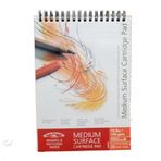 Winsor & Newton 6689722 çizim defteri, orta boy taneli, saf beyaz, spiral bağlantı, saf beyaz, 150 g/m², 25 – yaprak, DIN A2, kağıt, Beyaz, DIN A3 - 150g/m², Spiralbindung