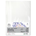 Winsor & Newton 6690001 yaprak çizim kağıdı - 100 yaprak A4, 150 g/m², ince taneli, doğal beyaz, asit içermez, arşivlenebilir kalitede eskimeye dayanıklı, ince kalemi, mürekkep, renkli kalem için