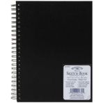 Winsor & Newton Black Sert Kapaklı Spiralli Eskiz Defteri 110 gr (80 Yaprak) A4
