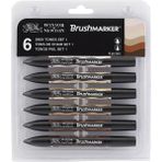 Winsor & Newton : Brush Marker Ten Renkleri Seti 6 Renk